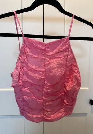 Zara Pink Ruched Spaghetti-Strap Cami thumbnail 1