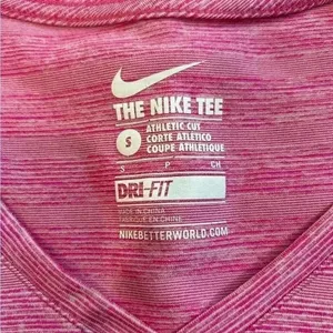 The Nike tee dri-fit pink athletic cut tee shirt in size small thumbnail 3