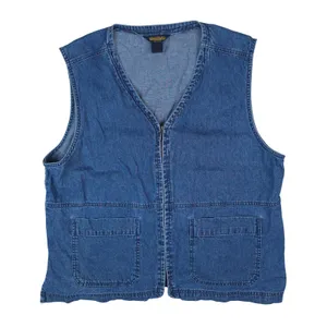 Woolrich Denim Vest Womens‎ L Blue Zip Front Utility Pockets Gorpcore Heritage thumbnail 1