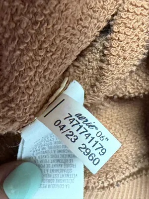 Aerie Oversized Slouchy Grunge Sweatshirt Brown Women's XS thumbnail 8