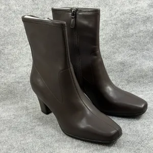 Aerosoles Size-10M Cinnamon Stretch Womens Ankle Boots Brown Faux Leather thumbnail 2