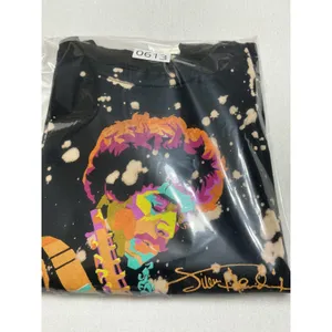 Jimi Hendrix Graphic T-Shirt Small Bleach Splatter Acid Wash Rock Band Tee thumbnail 4