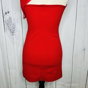 Lucy in the Sky Mini Dress Sz S Red Cocktail Party Night Out thumbnail 8