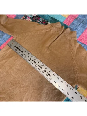 Studio Works Ultra Soft Women's S Camel Brown Half-Zip Sweater 100% Acrylic thumbnail 7