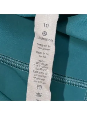 Lululemon Teal High Rise Leggings Size 10 thumbnail 8