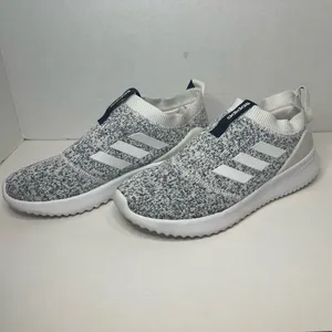 Adidas Cloudfoam Gray and White Slip-On Sneakers thumbnail 2
