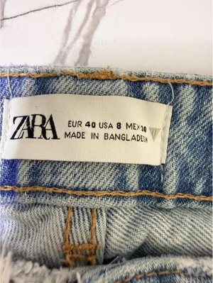 Zara Join Life Mom Fit Jeans Womens US 8 EUR 40 Light Wash High Rise Tapered thumbnail 5