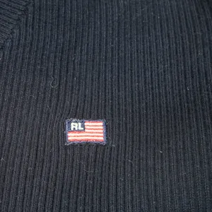 Vintage 90s Polo Jeans Co. Ralph Lauren Black Ribbed V Neck Sweater thumbnail 5