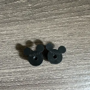 Disney Small Pin Backs Black Mickey Mouse Heads Set 4 Rubber thumbnail 5