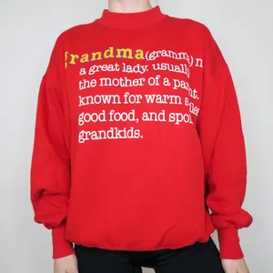 Vintage 90s Grandma Dictionary Definition Red Sweatshirt thumbnail 2