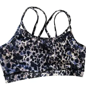 GAIAM SPORTS BRA Black Blue Purple Cheetah Print thumbnail 2