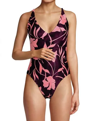 Andie x Lands' End Tugless Elwood One Piece Swimsuit NWT Floral thumbnail 1