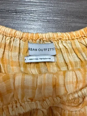 Urban Outfitters Yellow Gingham Puff-Sleeve Dress thumbnail 3