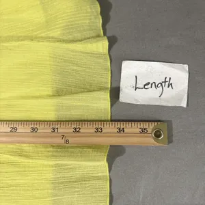 Lark Lane Skirt Size 12 Lime Yellow Dopamine Bright Flowy Summer Crinkle Gauze thumbnail 8