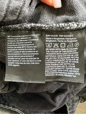 H&M Black Washed Denim Skirt thumbnail 5