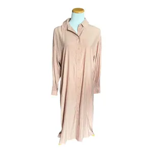 NWT Womens Prologue Copper Button Down Long Sleeve Drapey Shirt Dress - Sz M thumbnail 2