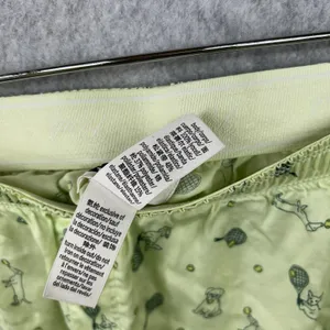 Victorias Secret Pink Women Sleep Shorts Green Silky Tennis Dogs Size Large thumbnail 5
