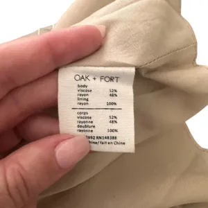 OAK + FORT Floral Stencil‎ Sleeveless Blouse Beige Medium thumbnail 4