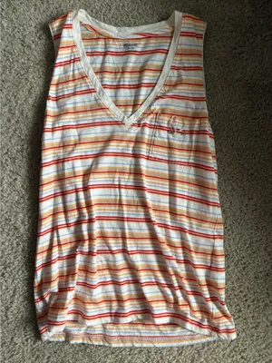 Madewell Tank Top Striped V-Neck thumbnail 1