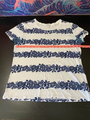 Old Navy White Tee with Blue Logo Tag thumbnail 6