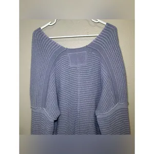 Free People Into You Purple Knit Pullover Oversized Sweater Women’s Size Medium thumbnail 6
