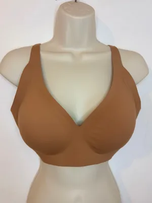 NEW VertVie Wireless Jelly Bra Seamless Push-Up T-Shirt Bra Size Light Tan NWT thumbnail 2