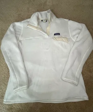 Patagonia Women's Re-Tool Snap-T Fleece Size L White thumbnail 1