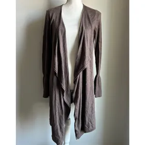 Moth by Anthropologie Wool and Cashmere Blend Plum Purple Cardigan Size M thumbnail 2
