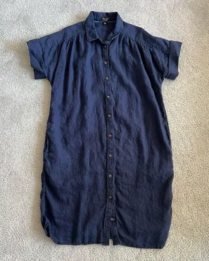 J.Crew Relaxed-fit Baird McNutt Irish Linen Shirtdress size Medium Tall … thumbnail 4