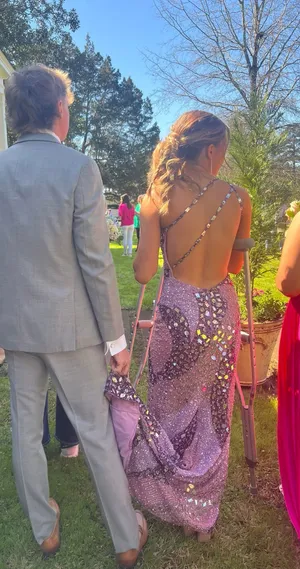 Purple ashley lauren prom dress thumbnail 3