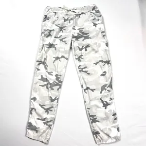 Gigi Moda Joggers Womens Made in Italy Camo‎ Rhinestone Gray White Cotton thumbnail 3