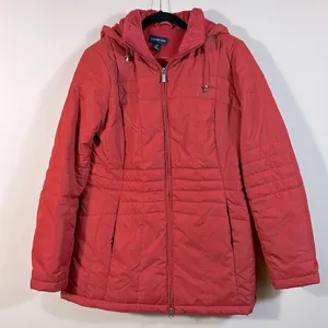 Lands' End Fleece-Lined Women Coat Jacket Puffer Quilted Chore Winter Medium thumbnail 1