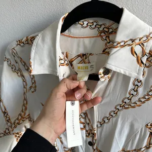 Anthropologie Maeve Short Sleeve Gold Chain Print Dress Size XXS thumbnail 5