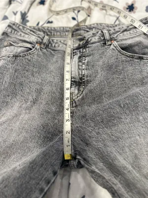 Gray Acid Washed Cargo Extra Wide Leg Baggy Jeans Sz13 Indie Hipster Grunge Y2K. thumbnail 6