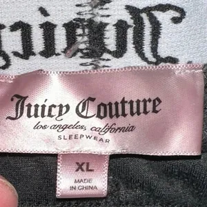 Juicy Couture Velour‎ Sleep Shorts Black Monogram Logo XL Y2K thumbnail 3