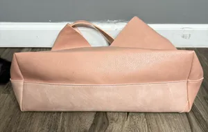 ULTA Beauty Pink/Blush Faux Leather Suede Very Large Tote Bag/Shoulder Purse thumbnail 5