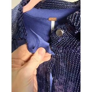 Free People Sophie Sequin Mini Dress Midnight Navy XS‎ NWT Party Glam thumbnail 4