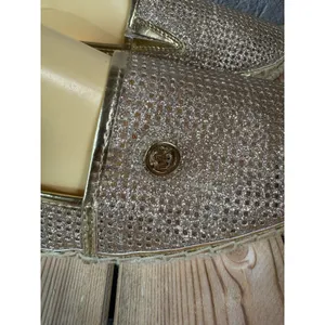 Michael Kors Kendrick Slip On Pixie Fine Perforated Espadrille Flat Gold Size 10 thumbnail 6