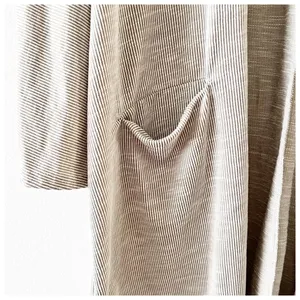 Donni Antropologie Slouchy Cardigan Open Pockets Layer Textured Ribbed Loose Fit thumbnail 5