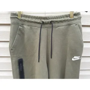 Nike Women's Tech Fleece Essential High-Rise Pants –‎ Olive Green – Size M thumbnail 2