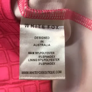 White Fox Women’s Barbiecore Retro Hot Pink Square Patterned Mini Bodycon Dress thumbnail 9