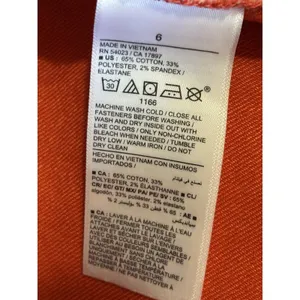 Old Navy Orange Denim Short Size‎ 6 Zip Button Mid Rise Summer Beach thumbnail 6
