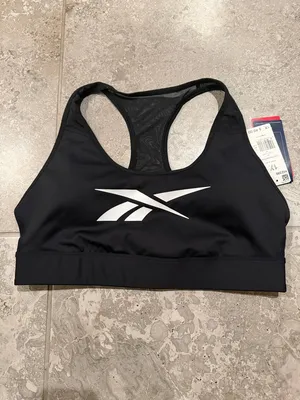 Reebok Plus Size Lux Vector Medium Impact Racerback Bra in Black, Size 1X, NWT thumbnail 8