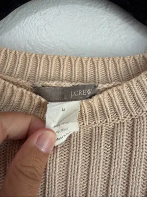 J Crew cotton ribbed crewneck sweater, women’s medium cotton thumbnail 3