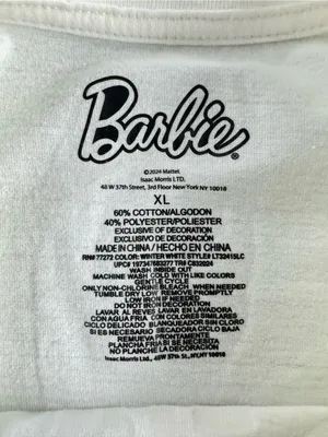 Barbie Girl Limited Edition Graphic Tee XL White Oversized Y2K Dollcore T-Shirt thumbnail 7