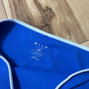 Wilo The Label 2 Pc. Bikini Set Ribbed Bottom With Skirt Cover Up Blue Sz XS thumbnail 5