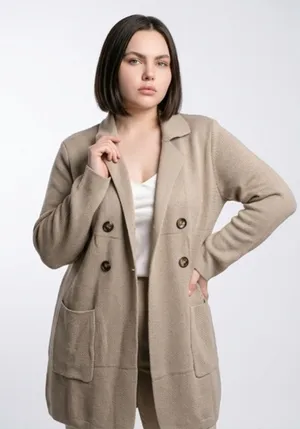 Duster Swater Tan Size L thumbnail 1