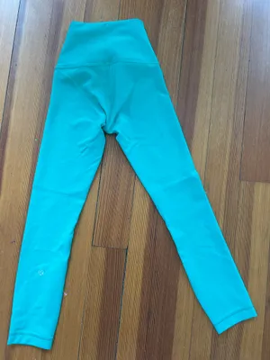 Lululemon Kelly Green High-Rise Leggings Wunder Train 25" thumbnail 2