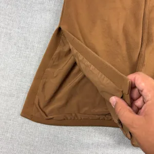 Spanx Coat Womens Small Brown Modal Blend Long Open Front Overcoat Lined Pockets thumbnail 8