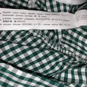 Zara green/white gingham Asymmetric ruffle Midi Skirt size XS thumbnail 8